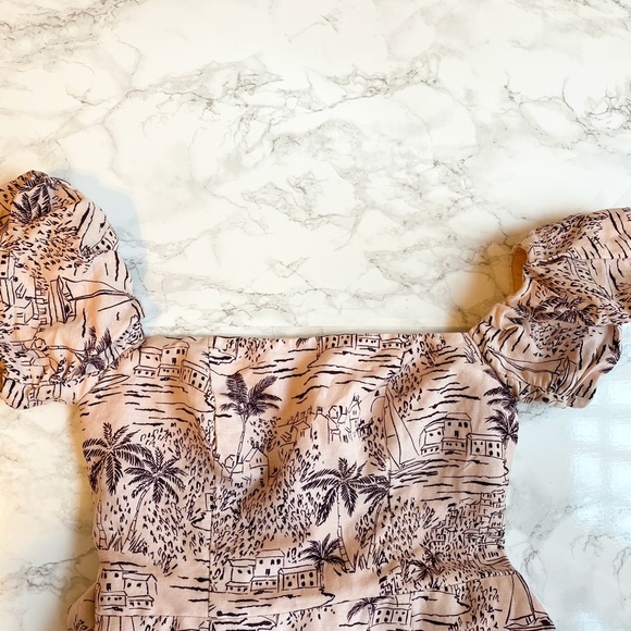 ASTR Raina Tropical Off Shoulder Dress Size XS - Picture 3 of 6